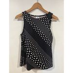 Lands' End  Tankini Bathing Suit Top 8 Black White Photo 1