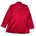 Talbots Wool Tweed Peacoat Ruby Red Size 10 NWOT Elegant Statement Colorful Photo 9