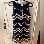 House of Harlow 1960 Navy and Cream Lace Mini Dress Blue Size L Photo 1