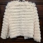 She & Sky  Cream Faux Fur Coat Photo 1