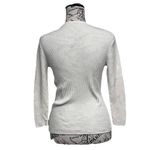 None Vtg Y2k Ivory Cable Knit Sweater Henley Cottegecore Coquette Fishermen Cabin M Photo 3