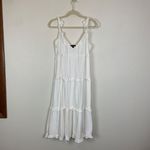 J.Crew  Women's M White Tired Knit Keyhole Maxi Summer Cotton Dress Cottagecore‎ Photo 1