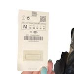 ZARA Black Fitted Bodycon Faux Leather Ruched Dress Women Sz M Photo 9