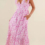 Boutique  pink toile maxi dress Photo 0