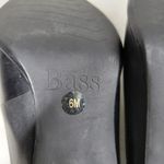 VTG Bass Artist Mules Womens 6 Black Leather Slip On Square Toe Block Heel 2003 Photo 2