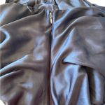 EXPRESS Blue Satin Dress size 10 Tiered One Shoulder Short Navy Ruffle Photo 3