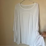 Old Navy  Active Womens XL White CloudMotion Go-dry Long Sleeve Tunic Side Slit Photo 2