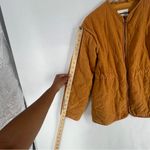 Universal Threads Universal Thread Quilted Corduroy Jacket‎ Mustard Full Zip Front Collarless XS Photo 13