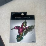Off Park Collection‎ Pink Green Hummingbird Rhinestone Brooch Pin Pendant Photo 2