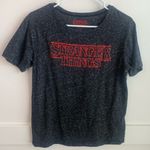 Stranger Things  Speckled Charcoal Graphic Short Sleeve Shirt Photo 1