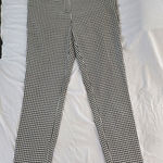 Zac & Rachel Black White Houndstooth Stretch Straight Leg Dress Women’s Pants 10 Photo 0