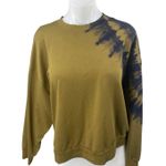 JoyLab Women's Olive Green Tie Dye Long Sleeve Crew Neck Sweatshirt top Size S Photo 0