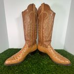 Panhandle  Slim Full Quill Ostrich Cowboy Boots Women’s 6.5 Tan Cognac Western Vintage Photo 4