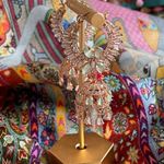 Rose Gold And Turquoise Sparkly Earrings Pink Photo 0