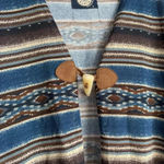 Double D Ranch Women’s Western Double Pocket Suede Fringe Cardigan Duster Size S Blue Photo 4