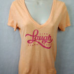 Old Navy XS V Neck Short Sleeve Orange Sherbert T Shirt Photo 0