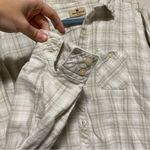 Woolrich  Cream and Tan Plaid Flannel Button Up Photo 2