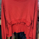 Free People NWT We The Free Camden Cropped Sweatshirt - red convertible - XS Photo 0