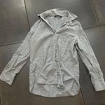 ZARA Grey Linen Button Up Photo 0