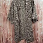 Jezebel  Leopard Print Short Satin Kimomo Robe Size S/M Photo 8