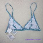 NEW Rhythm x Free People Mecca Bralette Bikini Top Size M Teal Blue Size M Photo 5