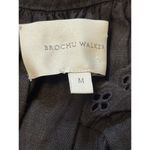 Brochu Walker Dress St. Tropez Onyx Black Linen Dropped Waist Size M Resort Photo 7
