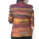 Vintage Aztec Multicolored Orange & Yellow Blazer Size Small Petite Photo 2