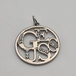 Guess Silver Tone & Rhinestone Round Pendant Photo 1