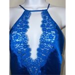 Victoria's Secret Women’s Victoria Secret Satin & Lace Blue Top. Size medium Photo 1