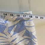 Talbots  Tropical Blue Leaf Seersucker Mini‎ Skirt Size 14 Hawaiian Resortwear Photo 6