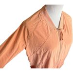 Zella Womens  Zip Front Peach Athletic Active Wear Full Zip Bomber Jacket - Sz M Photo 2