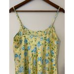 Avon Garden Floral Yellow Blue Hydrangea Vintage Slip Dress Chemise Satin M EUC Size M Photo 5