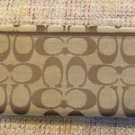 Coach Legacy Signature Slim Turn Lock Crossbody Ready Trifold Wallet Violet Trim Photo 1