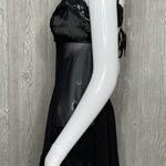 Victoria's Secret Vintage Victoria’s Secret black lingerie teddy nightgown shirt lace and satin sm Photo 3