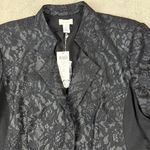 Chico's NWT  Moto Jacket Bonded Lace LS Jack Black Career Party Size 3 US XL $139 Photo 8