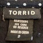 Torrid  Black & White Polka Dot Babydoll Flared Plus Tee Knit Shirt 2 Photo 2