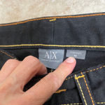 AX Armani Exchange Womens Black Jeans Straight Leg Stitch Detail USA Size P0 Photo 3