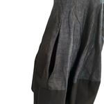 Gap  Fit Flare Ballet Tank Dress Size 2‎ Black Gray Linen Colorblock Fairy Grunge Photo 2