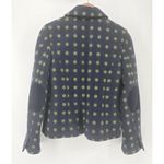Boden Blazer British Tweed US 4 UK 8 Blue Green Dots 100% Wool Elbow Patch Photo 2