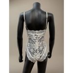 Victoria's Secret  White Lace Bodysuit‎ Lingerie One Piece Floral Sheer S Photo 2