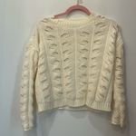 Poof! Poof Apparal cream knit sweater boho size small Photo 1