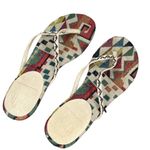 House of Harlow  1960 Boho Woven Tapestry Flip Flop Sandals 7 Photo 1