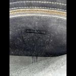 Coach Vintage  #9806 "Lindsay Bag" Black Leather‎ Crossbody W Strap Damage Photo 3