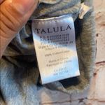 Talula racer back tank sz S grey 100% cotton words Photo 4
