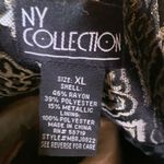 Ny Collection Vintage  Brocade Gold Threading Blazer Size XL Photo 2