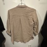 Soft Surroundings  button down tan shirt small Photo 4