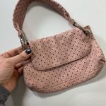 Gap Perforated Stars Pink Leather Handbag Photo 4