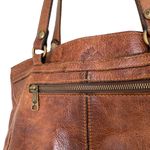 Patricia Nash Poppy Leather Satchel Bag, Heritage Tan Brown Shoulder Purse Tote Photo 1