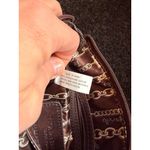 Burgundy & Red Tignanello Crossbody Purse Genuine Leather Trim 9"x8" Photo 5