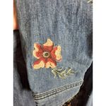 CJ Banks Denim Jacket Embroidered Floral Studded Jean Jacket 3X Blue Size undefined Photo 6